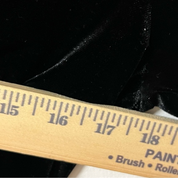 Banana Republic Black Velvet Faux Wrap Mini Dress Size Small - Picture 8 of 9